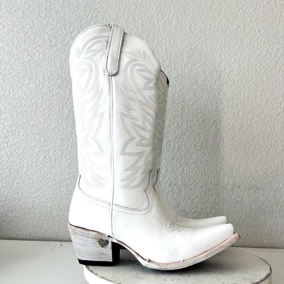 Lane MEGAN MORONEY Cowboy Boots Smokeshow Womens 10 White Western Cowgirl Tall - Picture 2 of 14